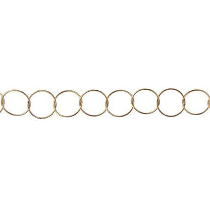 14kt Gold Filled 9.80mm Width / Length, Smooth Circle Chain. Price per: 1 Inch.