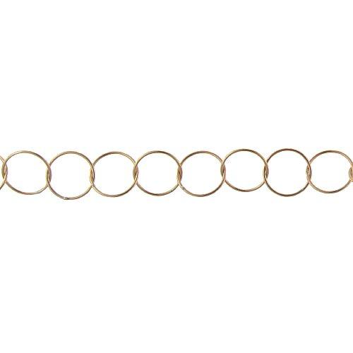 14kt Gold Filled 9.80mm Width / Length, Smooth Circle Chain. Price per: 1 Inch.