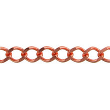 Load image into Gallery viewer, Copper 10.8mm Width by 13.2mm Length, Diamond Cut Curb Chain. Price per: 1 Foot.
