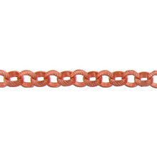 Load image into Gallery viewer, Copper 5.95mm Width / Length, Corrugated Twisted Rolo Chain. Price per: 1 Foot.
