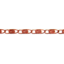 Load image into Gallery viewer, Copper 4.60mm Width by 14.05mm Length, Smooth Scroll Chain. Price per: 1 Foot.
