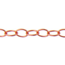 Load image into Gallery viewer, Copper 4.70mm Width by 6.30mm Length, Smooth Oval Cable Chain. Price per: 1 Foot.
