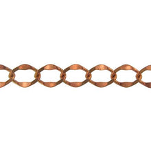 Load image into Gallery viewer, Copper 12.1mm Width by 16.2mm Length, Diamond Cut Curb Chain. Price per: 1 Foot.
