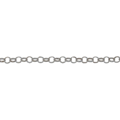 Chain by Foot. Sterling Silver 2.40mm Width / Length, Circle Rolo Chain. Price per: 1 Foot.