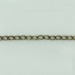 Brass Oxidized 3.25mm Width by 5.4mm Length, Curb Chain. Price per: 1 Foot.