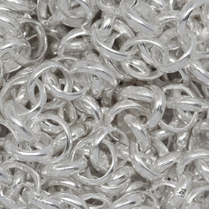 Sterling Silver 5.0mm Width / Length, Circle Rolo Chain. Price per: 1 Foot.