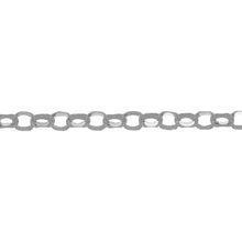 Load image into Gallery viewer, Sterling Silver 3.7mm Width by 4.2mm Length, Diamond Cut Oval Rolo Chain. Price per: 1 Foot.
