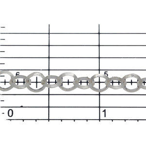 Sterling Silver 5.30mm Width / Length, Diamond Cut Rolo Chain. Price per: 1 Foot.