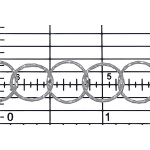 Sterling Silver 10.60mm Width / Length Diamond Cut Circle Chain. Price per: 1 Foot.
