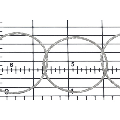 Sterling Silver 22.75mm Width / Length Diamond Cut Circle Chain. Price per: 1 Foot.