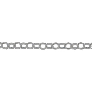 Chain by Foot. Sterling Silver 3.80mm Width / Length, Circle Rolo Chain. Price per: 1 Foot.