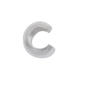 Crimps & Crimp Covers. Sterling Silver 3.2mm Crimp Covers. Quantity Per Pack: 100 Pieces.