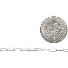 Load image into Gallery viewer, Sterling Silver 1.9mm width by 5.31mm length, Elongated Cable Chain. Price per: 1 Foot.
