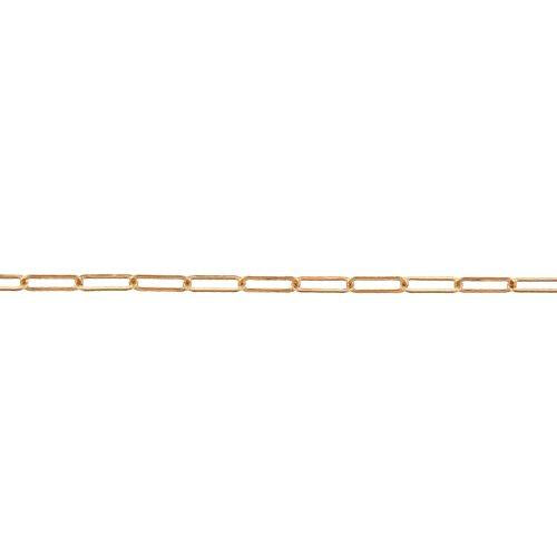 14kt Gold Filled 1.9mm width by 5.31mm length, Elongated Cable Chain. Price per: 1 Foot.