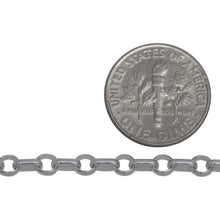 Load image into Gallery viewer, Sterling Silver 4.05mm Width / Length Circle Link Followed by 2.50mm Width by 5.06mm Length Oval Link, Rolo Chain. Price per: 1 Foot.
