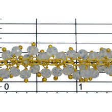 Load image into Gallery viewer, Brass Gold Plated 2.5mm Width by 3.6mm Length Cable Chain, With Two of 3.4mm Width by 2.8mm Length Opalite Stone Hanging off the Chain, Gem Stone Chain. Price per: 1 Inch.
