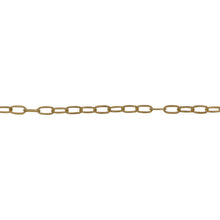 Load image into Gallery viewer, Chain by Foot. Sterling Silver - Gold Plated 1.53mm Width 3.00mm Length, Flat Cable Chain. Price per: 1 Foot.
