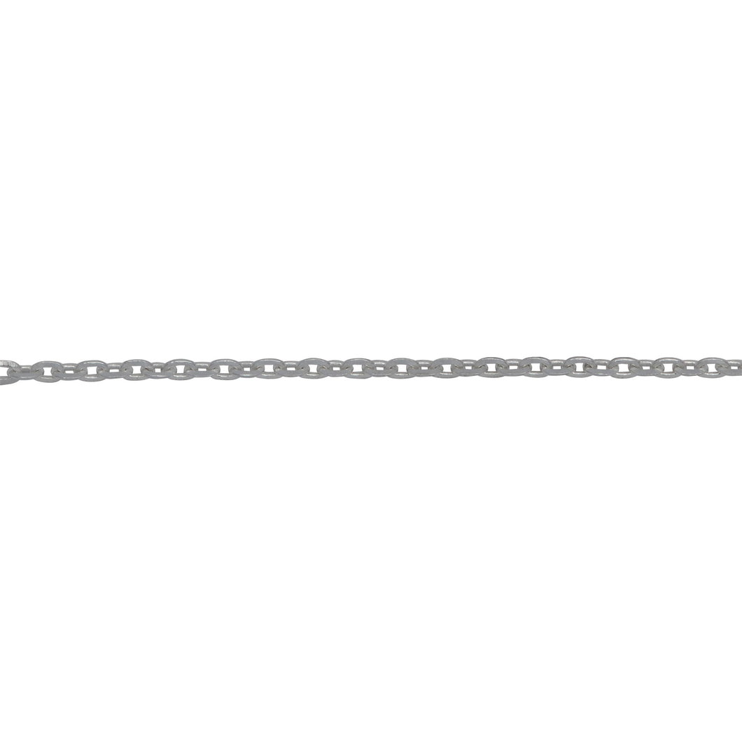 Chain by Foot. Sterling Silver 1.22mm Width 1.78mm Length, Diamond Cut Cable Chain. Price per: 1 Foot.