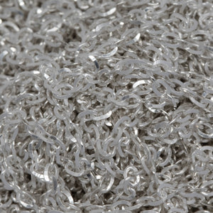 Sterling Silver 1.22mm Width 1.78mm Length, Diamond Cut Cable Chain. Price per: 1 Foot.