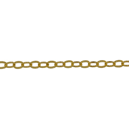 Chain by Foot. Sterling Silver - Gold Plated 2.32mm Width 3.12mm Length, Corrugated Cable Chain. Price per: 1 Foot.