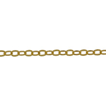 Load image into Gallery viewer, Chain by Foot. Sterling Silver - Gold Plated 2.32mm Width 3.12mm Length, Corrugated Cable Chain. Price per: 1 Foot.
