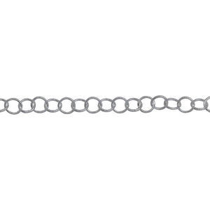 Chain by Foot. Sterling Silver 3.32mm Width / Length, Smooth Cable Chain. Price per: 1 Foot.