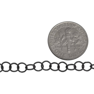 Sterling Silver - Rhodium Plated 4.50mm Width / Length, Twisted Cable Chain. Price per: 1 Foot.