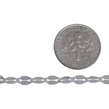 Load image into Gallery viewer, Sterling Silver 3.50mm Width by 6.40mm Length, Dapped Cable Chain. Price per: 1 Foot.
