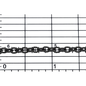 Sterling Silver - Rhodium Plated 3.15mm Width by 4.02mm Length, Twisted Oval Cable Chain. Price per: 1 Foot.