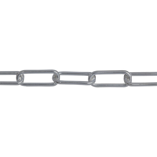 Chain by Foot. Sterling Silver 4.43mm Width by 11.38mm Length, Smooth Elongated Cable Chain. Price per: 1 Foot.
