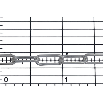 Sterling Silver 4.43mm Width by 11.38mm Length, Smooth Elongated Cable Chain. Price per: 1 Foot.