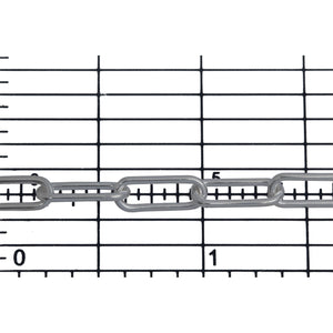 Sterling Silver 4.43mm Width by 11.38mm Length, Smooth Elongated Cable Chain. Price per: 1 Foot.