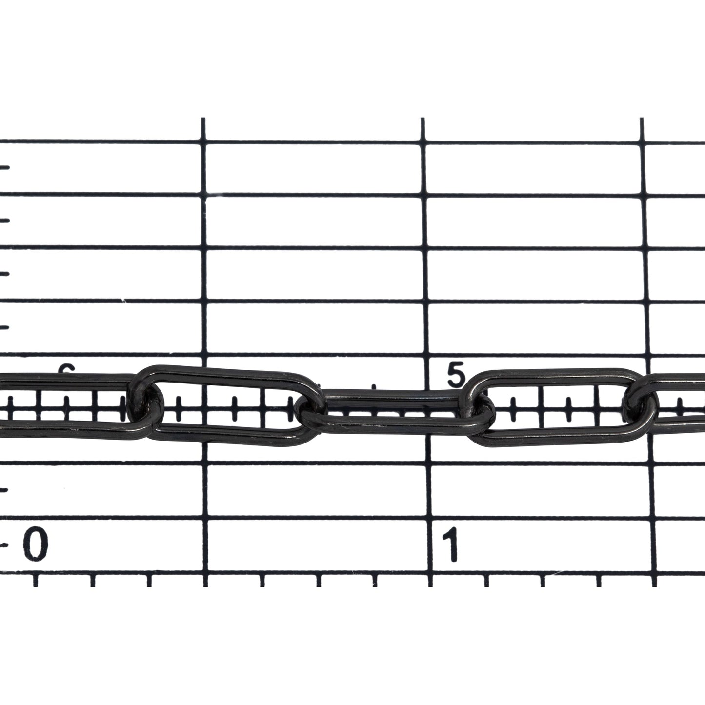 Sterling Silver - Rhodium Plated 4.43mm Width by 11.38mm Length, Smooth Elongated Cable Chain. Price per: 1 Foot.