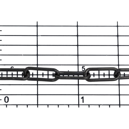 Sterling Silver - Rhodium Plated 4.43mm Width by 11.38mm Length, Smooth Elongated Cable Chain. Price per: 1 Foot.