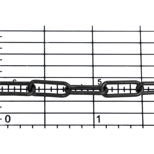 Sterling Silver - Rhodium Plated 4.43mm Width by 11.38mm Length, Smooth Elongated Cable Chain. Price per: 1 Foot.