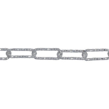 Load image into Gallery viewer, Chain by Foot. Sterling Silver 4.45mm Width by 11.50mm Length, Diamond Cut Elongated Cable Chain. Price per: 1 Foot.
