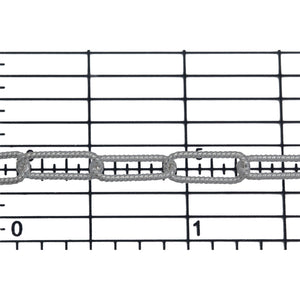 Sterling Silver 4.45mm Width by 11.36mm Length, Twisted Elongated Cable Chain. Price per: 1 Foot.