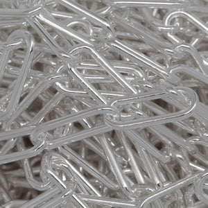 Sterling Silver 5.00mm Width by 13.00mm Length, Smooth Elongated Cable Chain. Price per: 1 Foot.