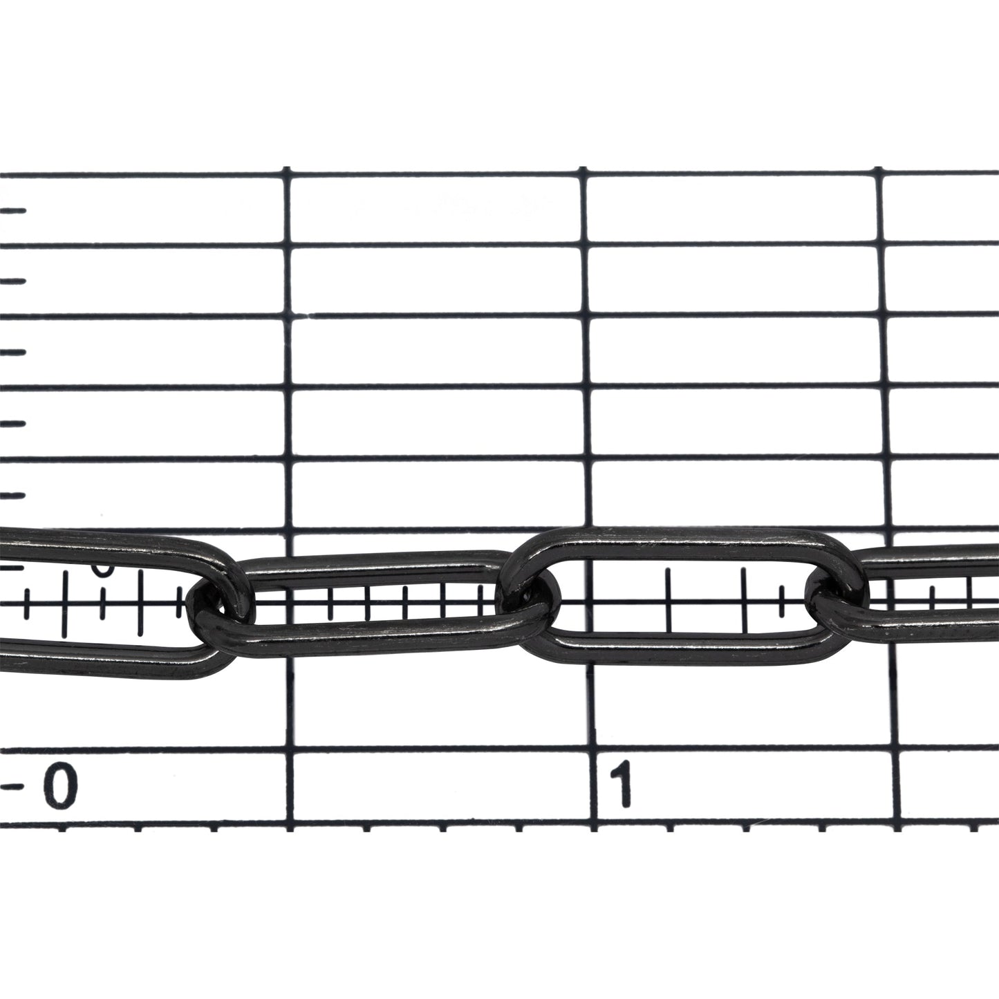 Sterling Silver - Rhodium Plated 6.00mm Width by 15.50mm Length, Smooth Elongated Cable Chain. Price per: 1 Foot.