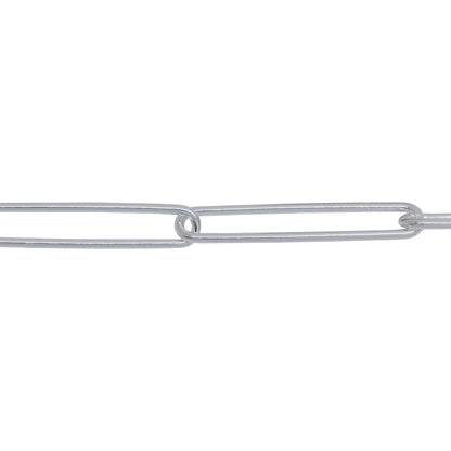 Chain by Foot. Sterling Silver 4.50mm Width by 24.70mm Length, Smooth Elongated Cable Chain. Price per: 1 Foot.