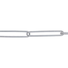 Load image into Gallery viewer, Chain by Foot. Sterling Silver 4.50mm Width by 24.70mm Length, Smooth Elongated Cable Chain. Price per: 1 Foot.
