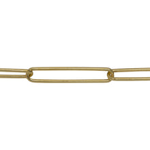 Load image into Gallery viewer, Chain by Foot. Sterling Silver - Gold Plated 4.50mm Width by 24.70mm Length, Smooth Elongated Cable Chain. Price per: 1 Foot.
