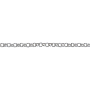 Chain by Foot. Sterling Silver 2.30mm Width / Length Rolo Chain. Price per: 1 Foot.
