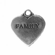 Charms. Sterling Silver, 17.1mm Width by 1.0mm Length by 18.3mm Height, 