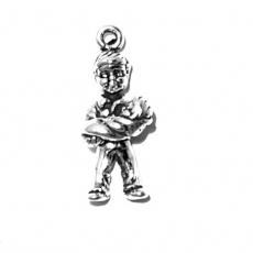 Charms. Sterling Silver, 9.6mm Width by 8.1mm Length by 22.8mm Height, Big Brother Charm. Quantity Per Pack: 1 Piece.