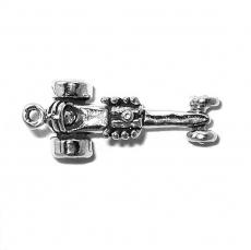 Charms. Sterling Silver, 11.6mm Width by 8.04mm Length by 29.3mm Height, Dragster Charm. Quantity Per Pack: 1 Piece.