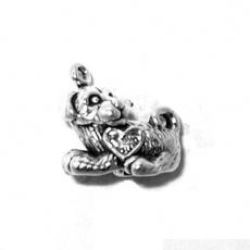 Charms. Sterling Silver, 17.4mm Width by 9.0mm Length by 15.8mm Height, Dog with Heart Charm. Quantity Per Pack: 1 Piece.