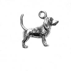 Charms. Sterling Silver, 17.1mm Width by 6.9mm Length by 16.2mm Height, Beagle Dog Charm. Quantity Per Pack: 1 Piece.