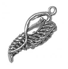 Charms. Sterling Silver, 8.1mm Width by 8.6mm Length by 23.8mm Height, Shrimp Charm. Quantity Per Pack: 1 Piece.