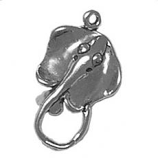 Charms. Sterling Silver, 14.3mm Width by 3.9mm Length by 24.7mm Height, Manta Ray Charm. Quantity Per Pack: 1 Piece.